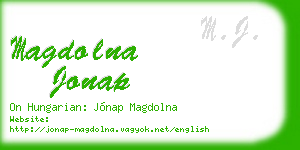 magdolna jonap business card